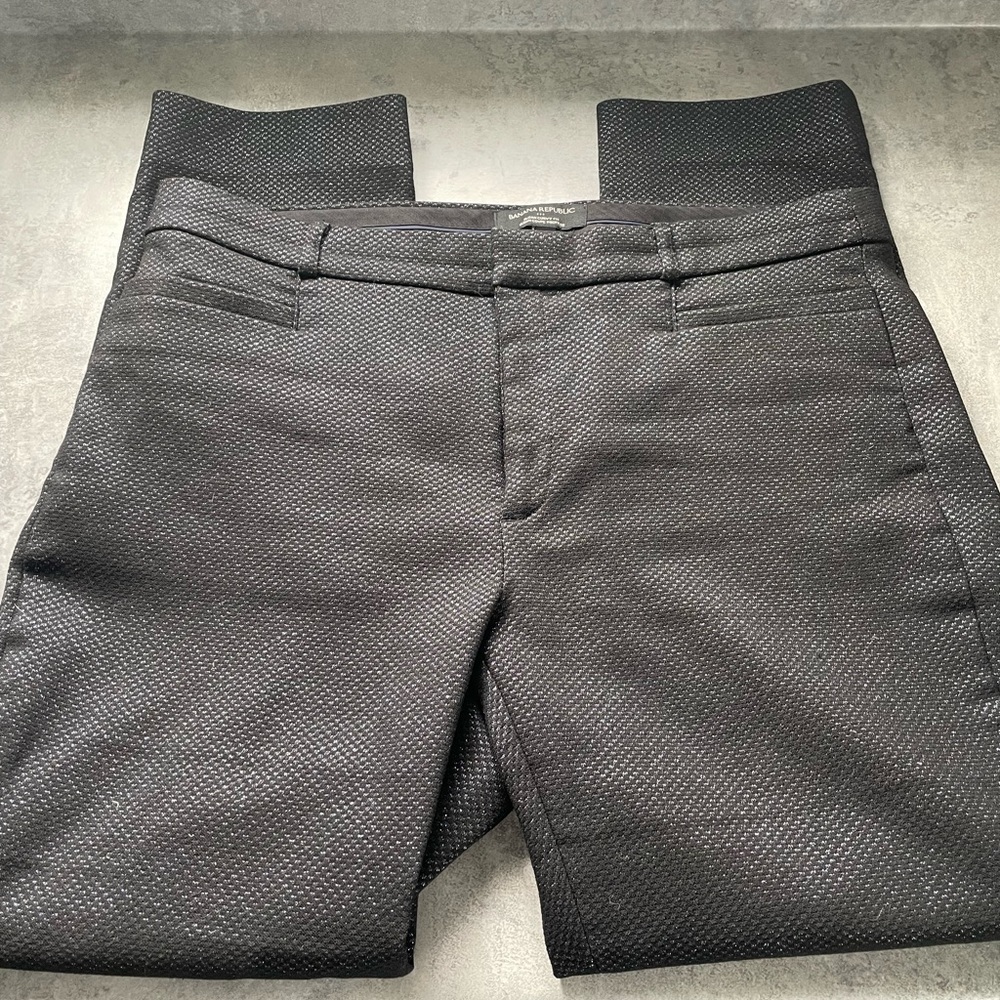 Black and silver size 12 Banana Republic Sloan Curvy Fit Pants